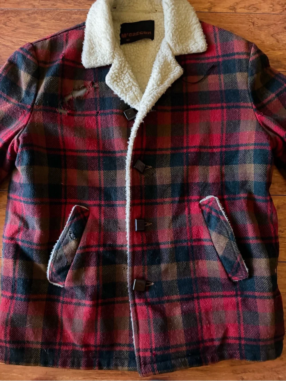 Vintage Mcgregor Wool Flannel Button Rare Style Size 42 Mens